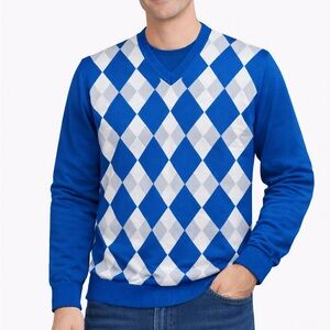 Orvieto Blue Argyle Men's Sweater